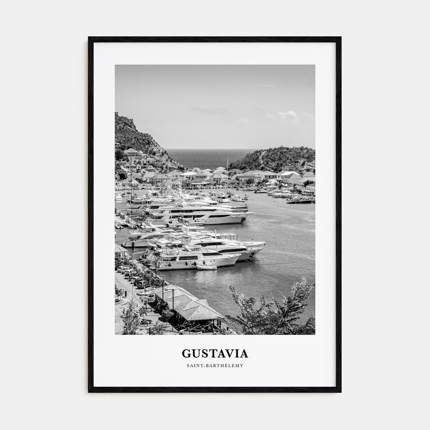 Gustavia Portrait B&W Poster