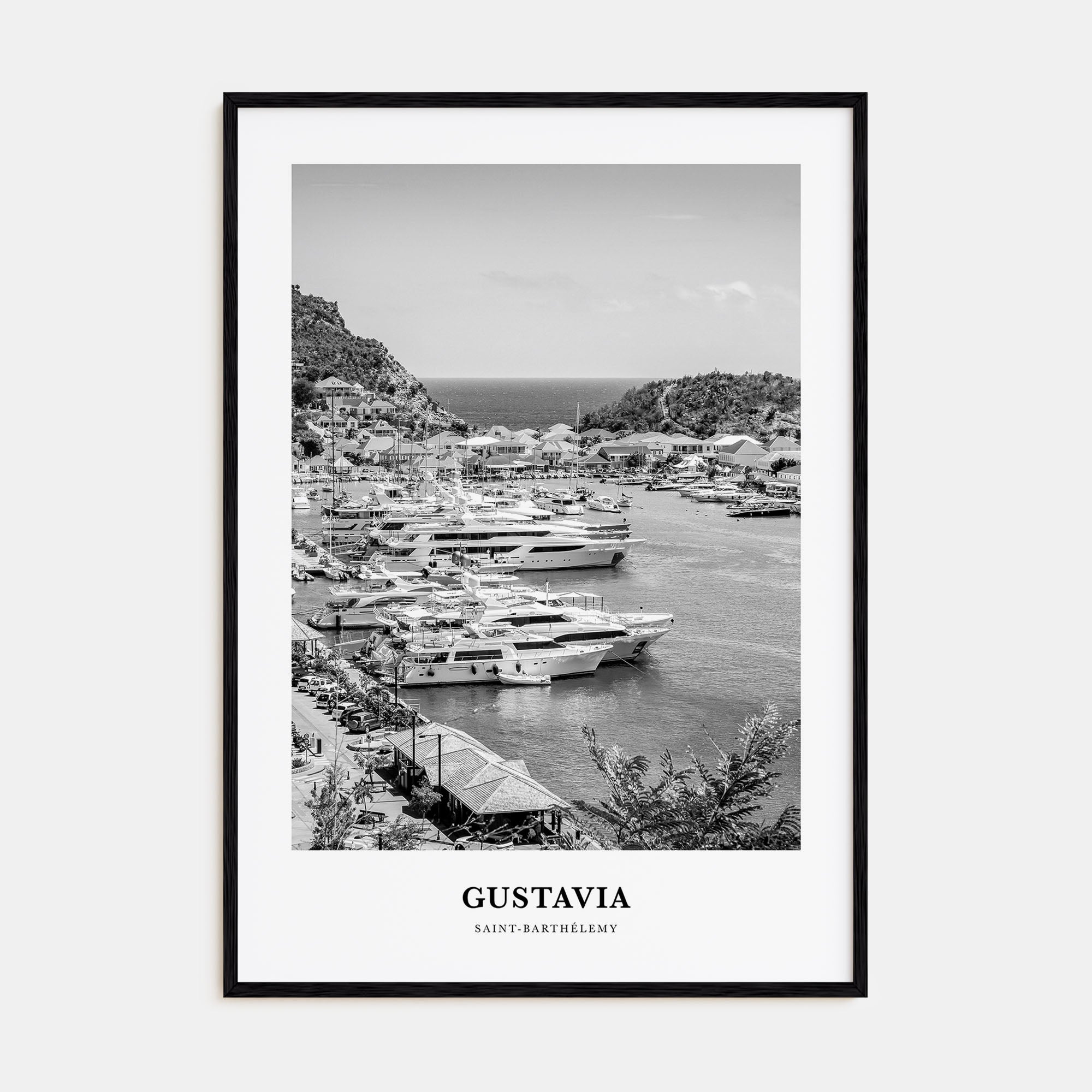 Gustavia Portrait B&W Poster