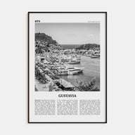 Gustavia Travel B&W Poster