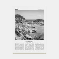 Gustavia Travel B&W Poster