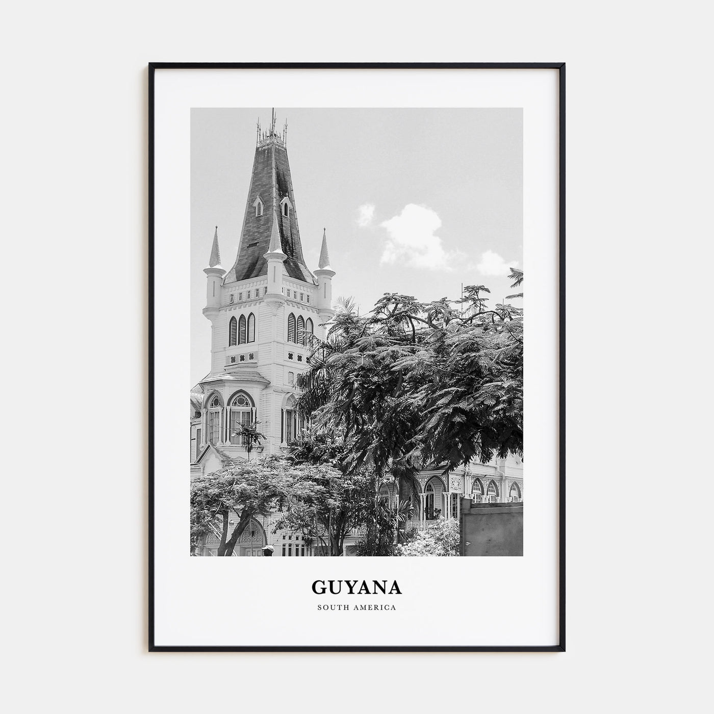 Guyana Portrait B&W Poster