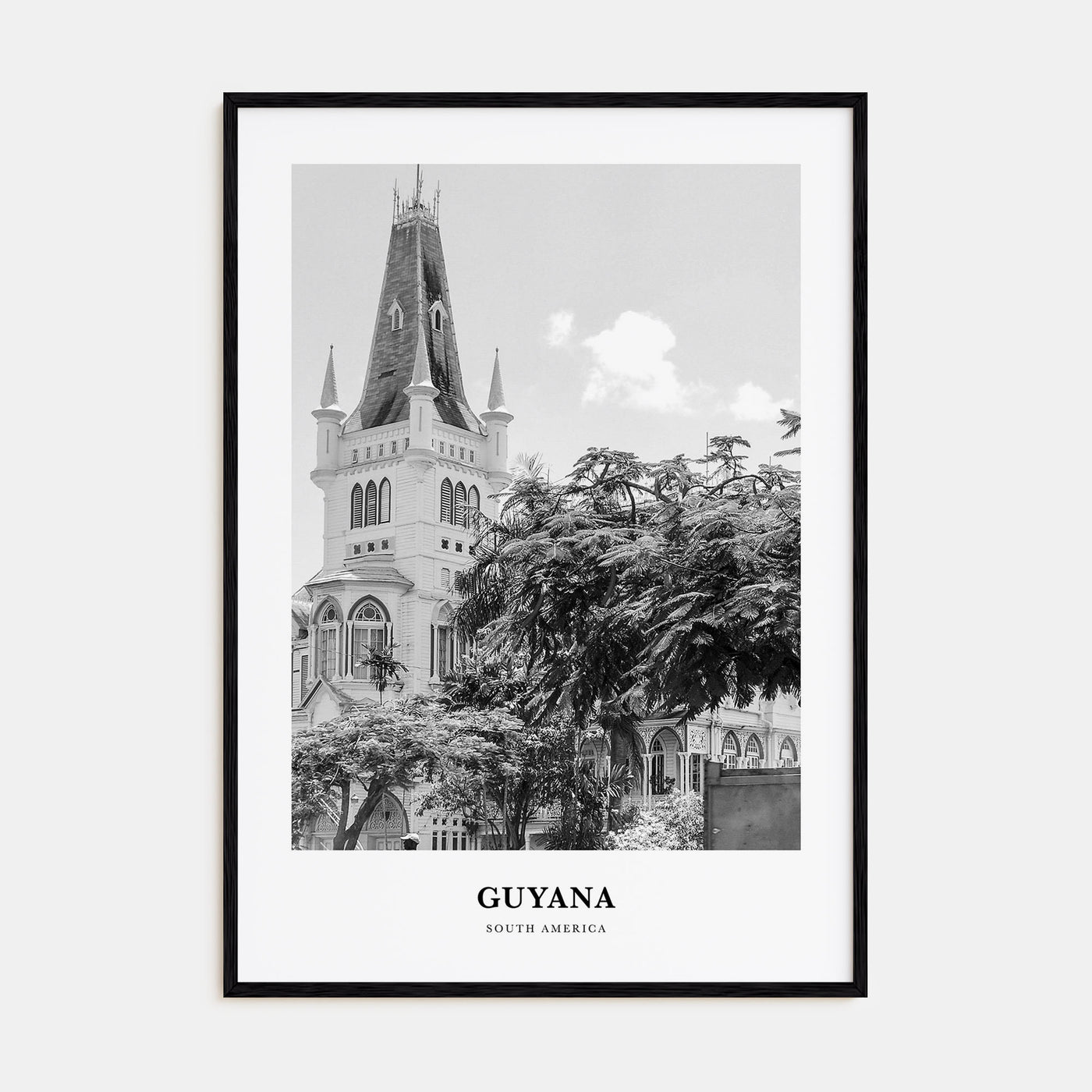 Guyana Portrait B&W Poster