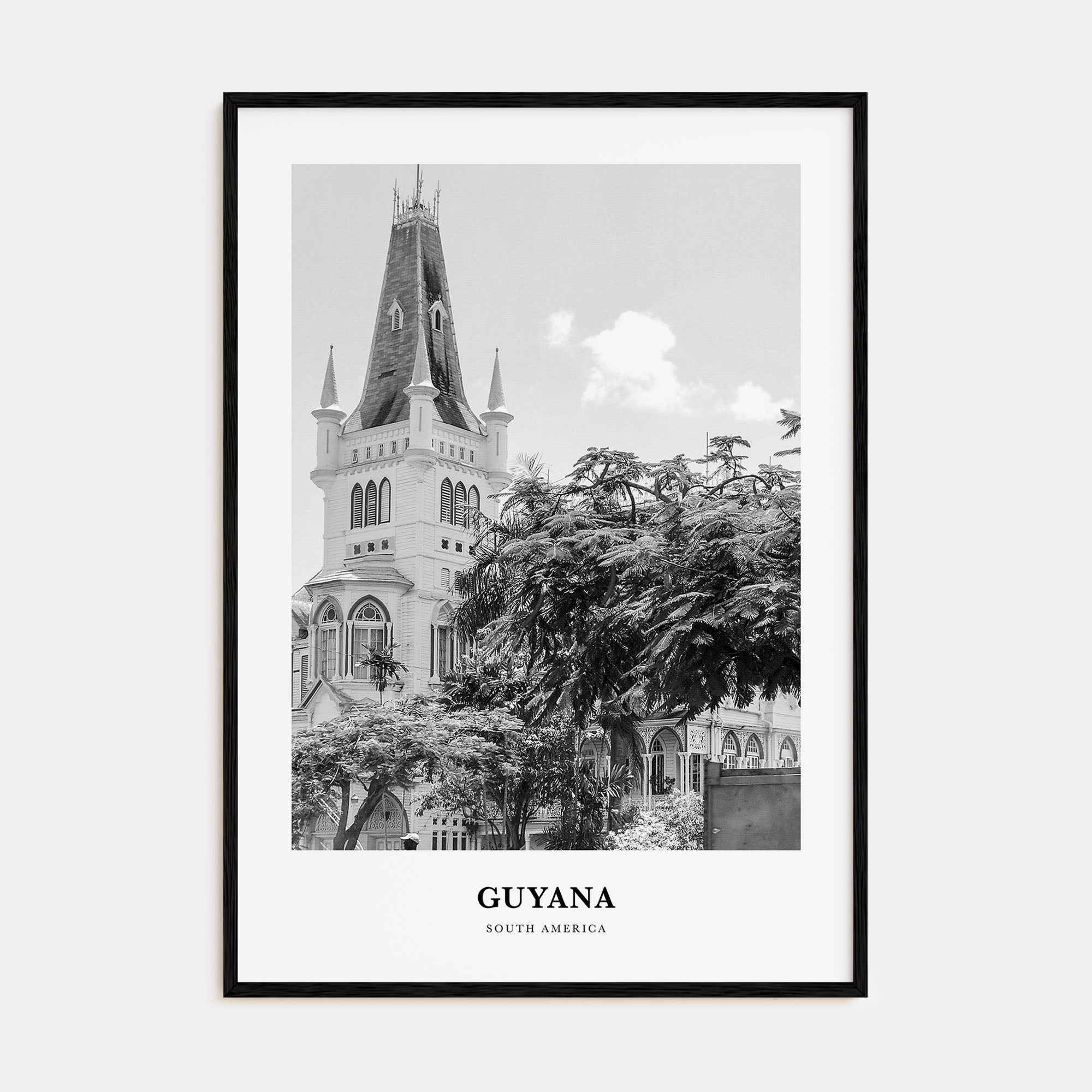 Guyana Portrait B&W Poster
