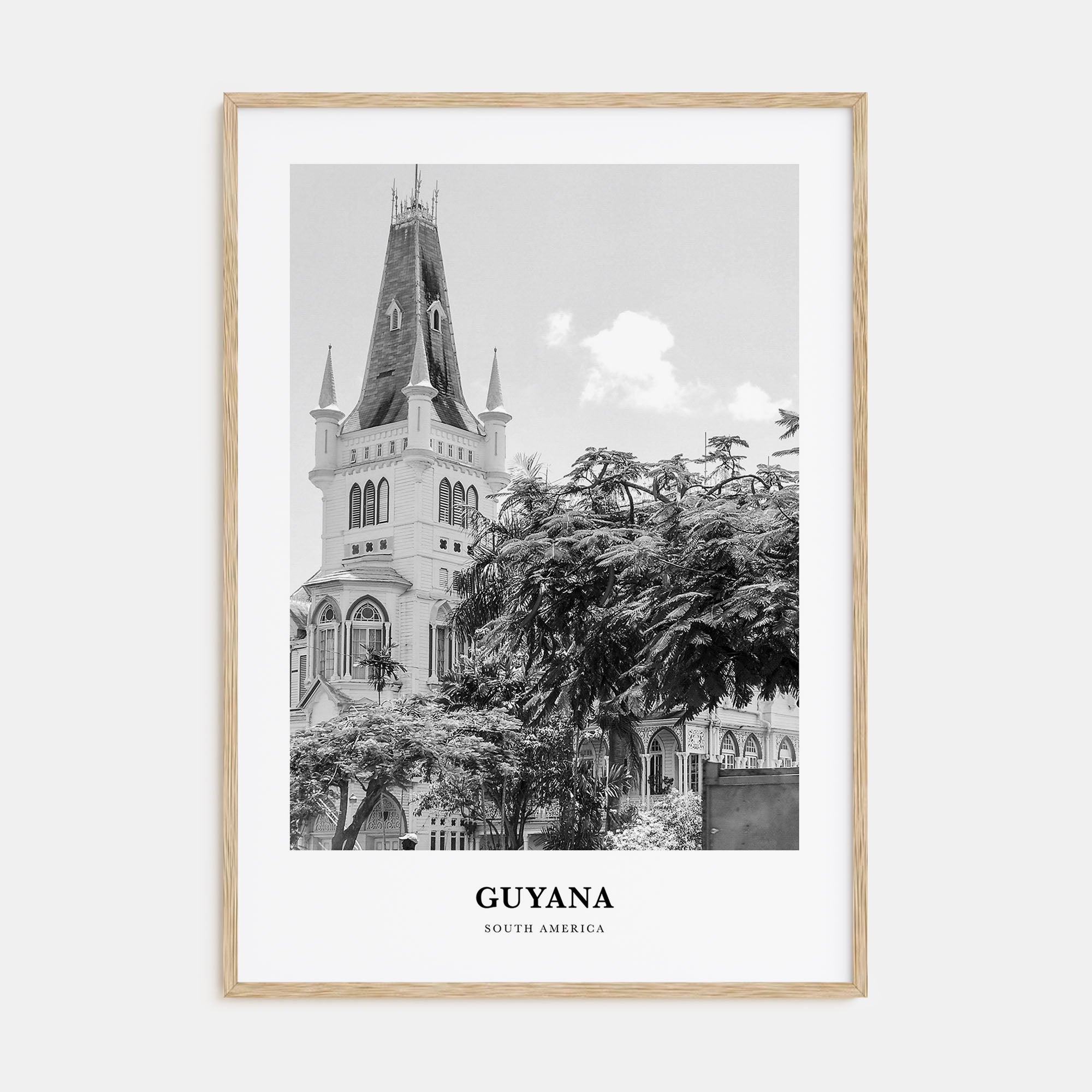 Guyana Portrait B&W Poster