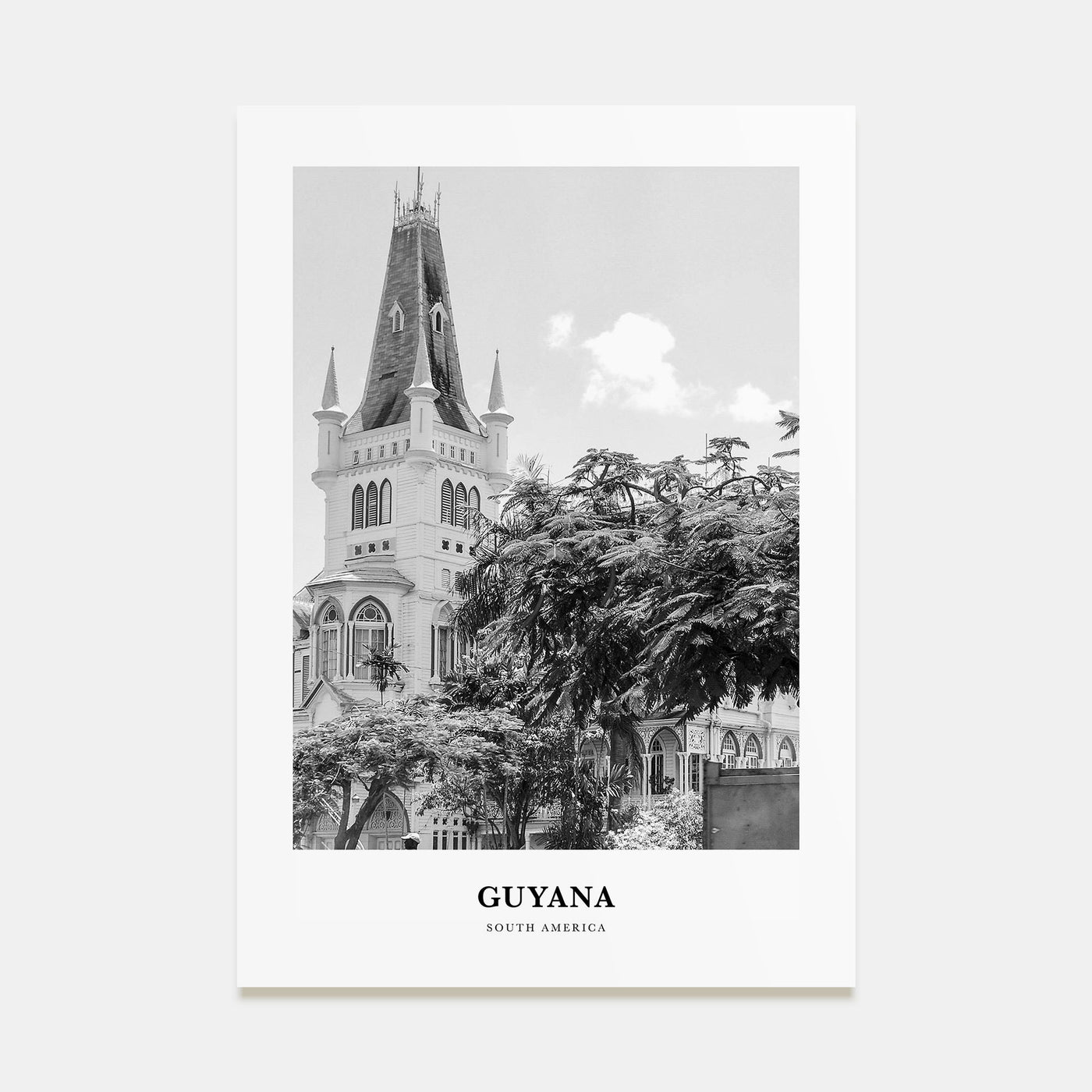 Guyana Portrait B&W Poster