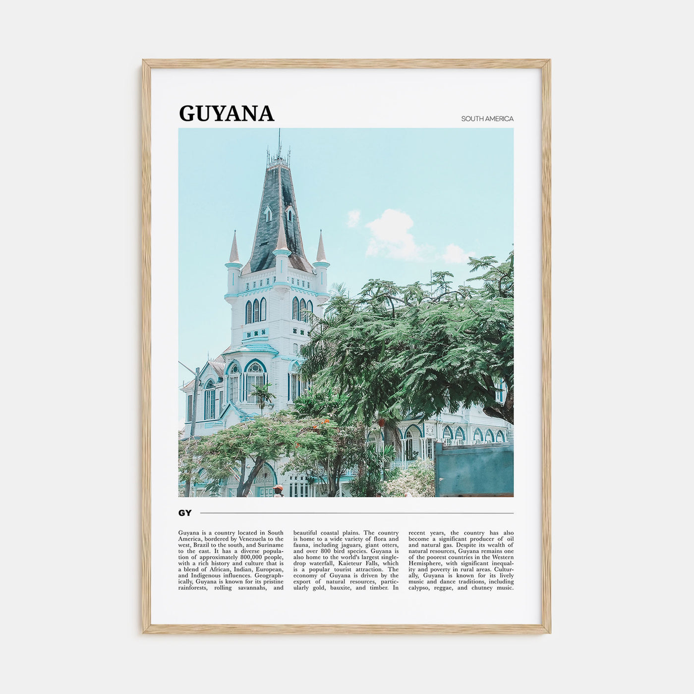 Guyana Travel Color Poster