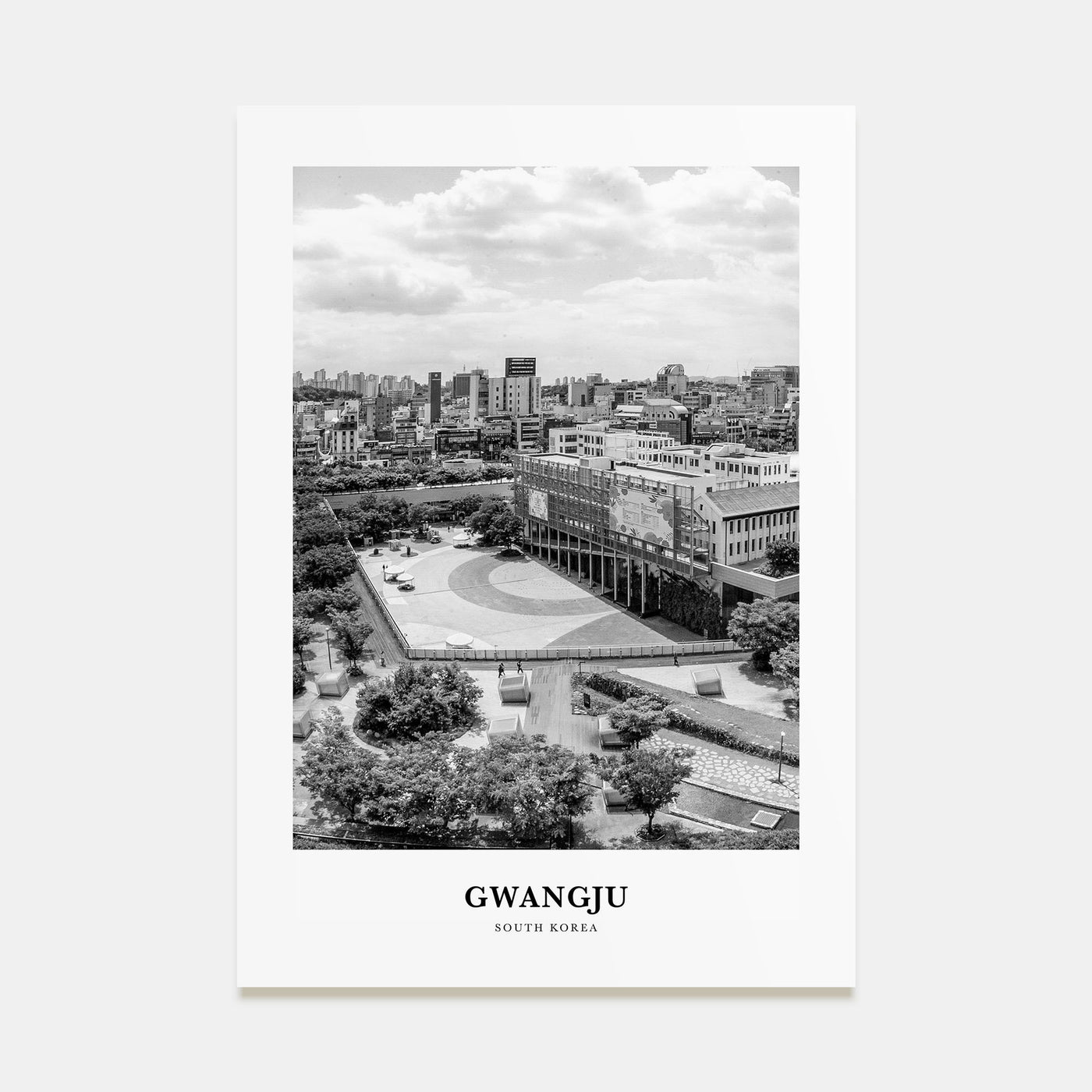 Gwangju Portrait B&W Poster