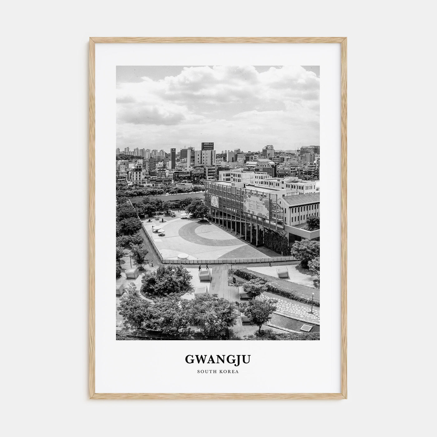Gwangju Portrait B&W Poster