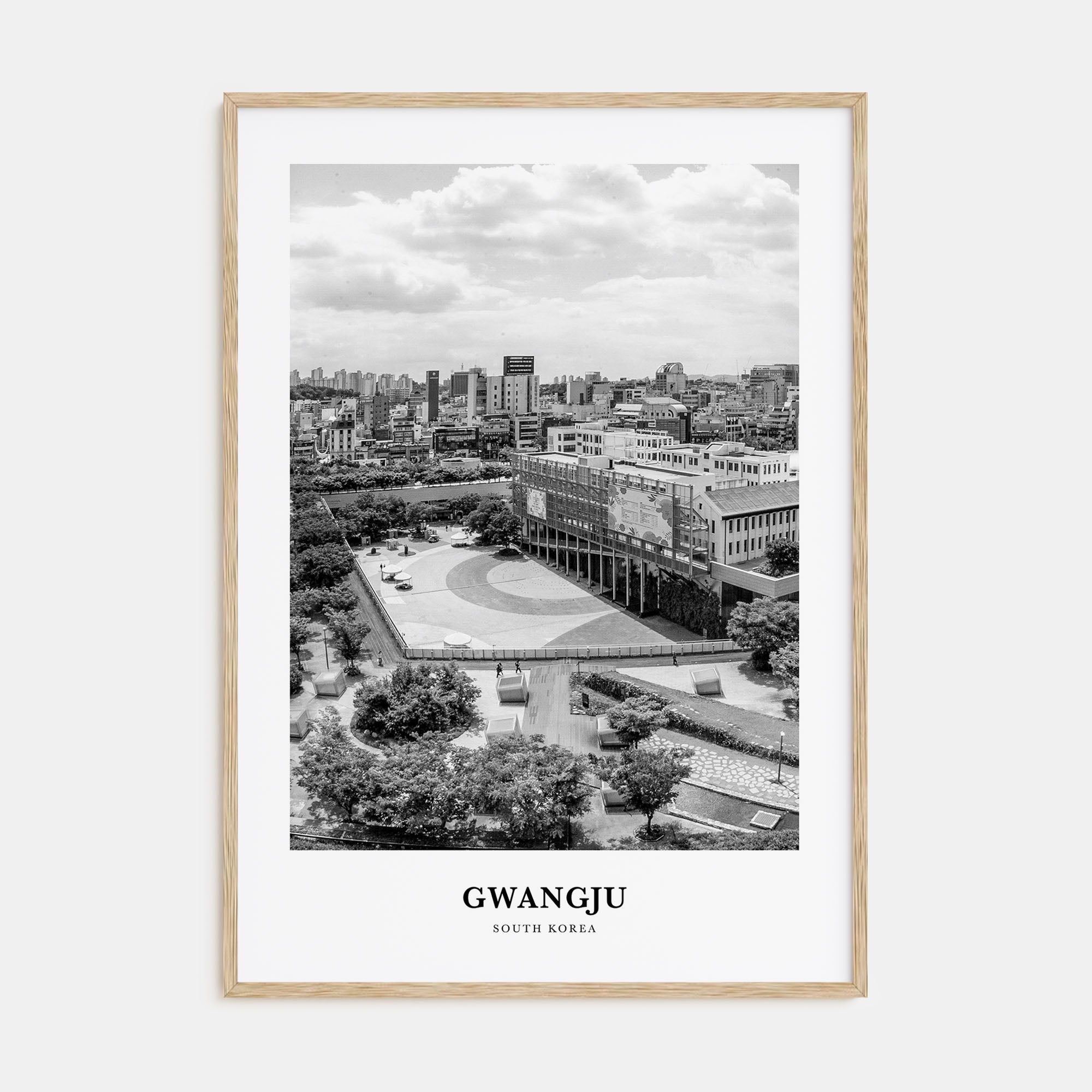 Gwangju Portrait B&W Poster