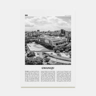 Gwangju Travel B&W Poster