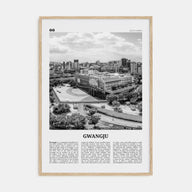 Gwangju Travel B&W Poster