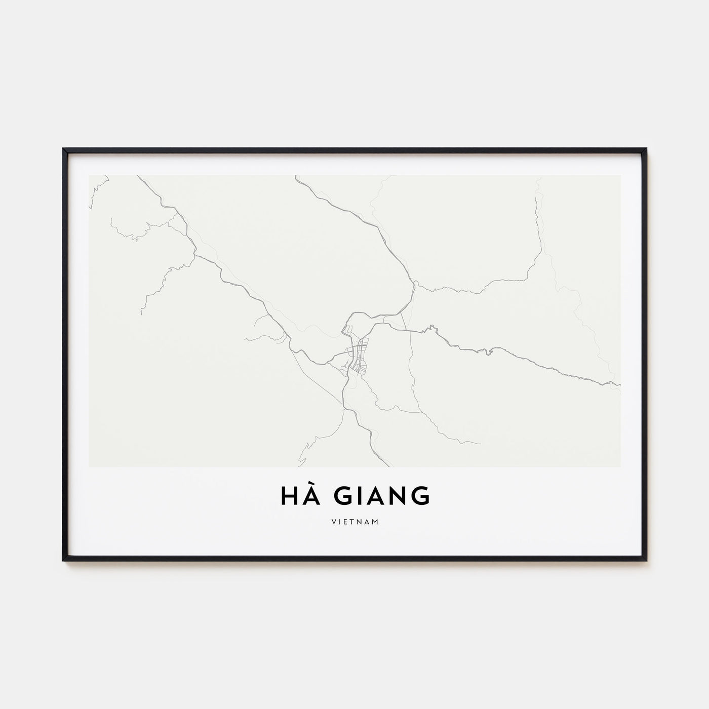 Ha Giang Map Landscape Poster
