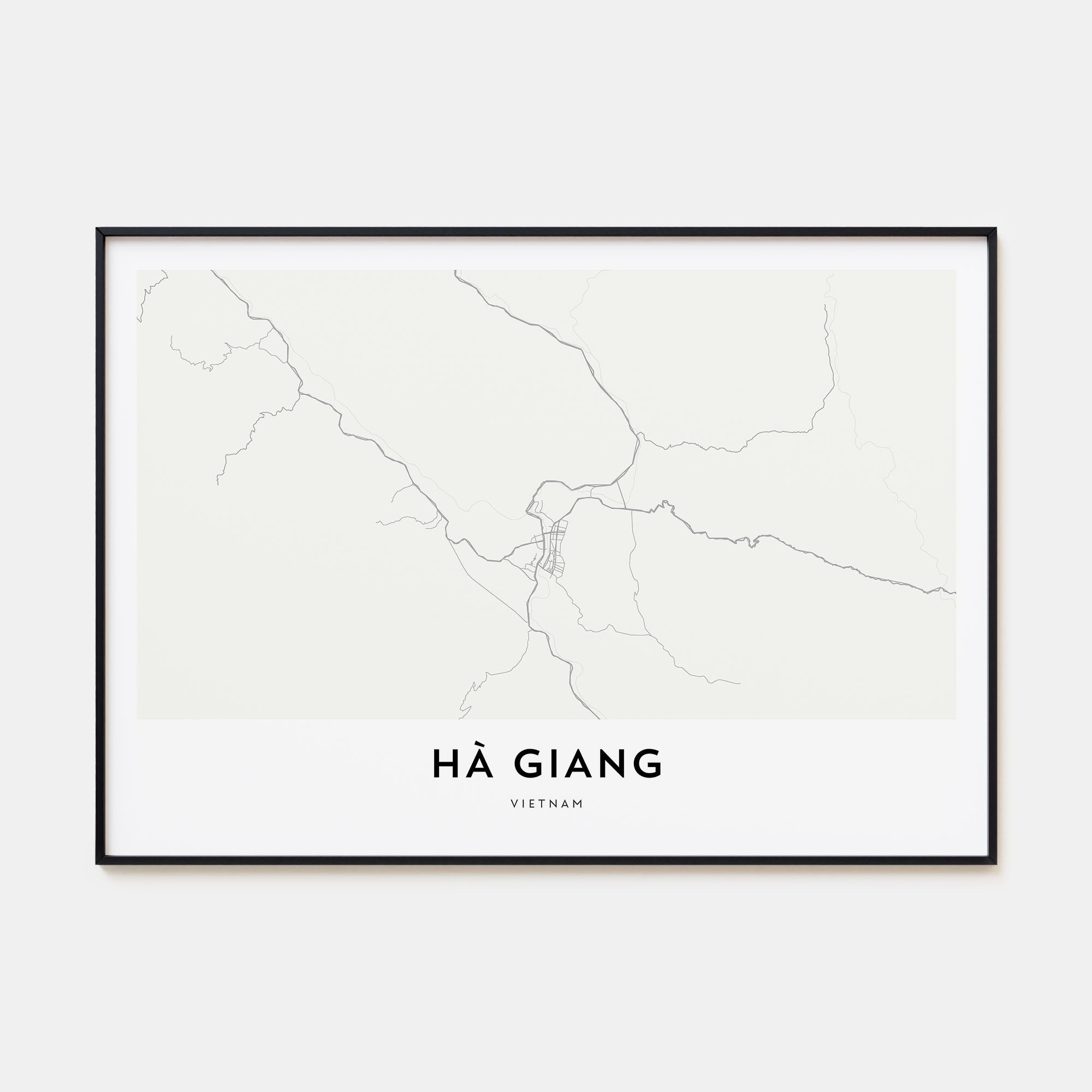 Ha Giang Map Landscape Poster