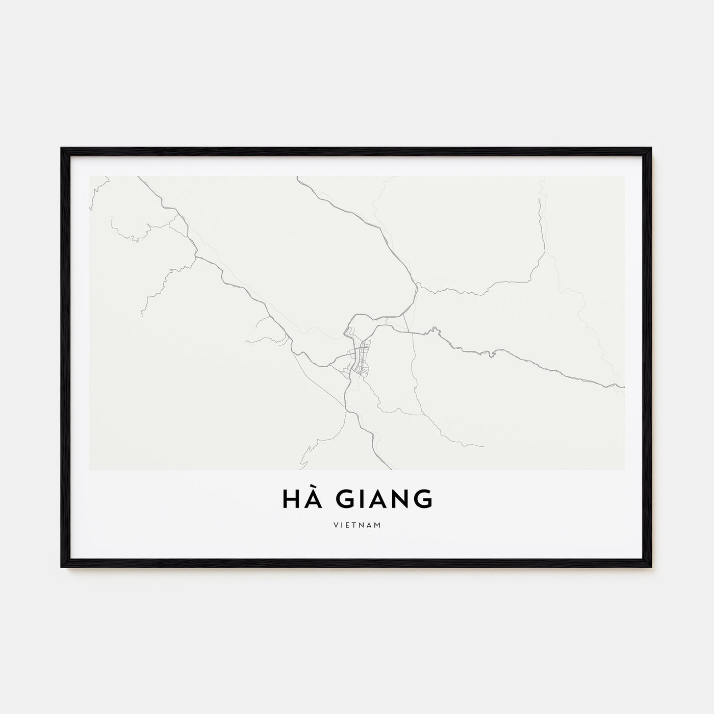 Ha Giang Map Landscape Poster