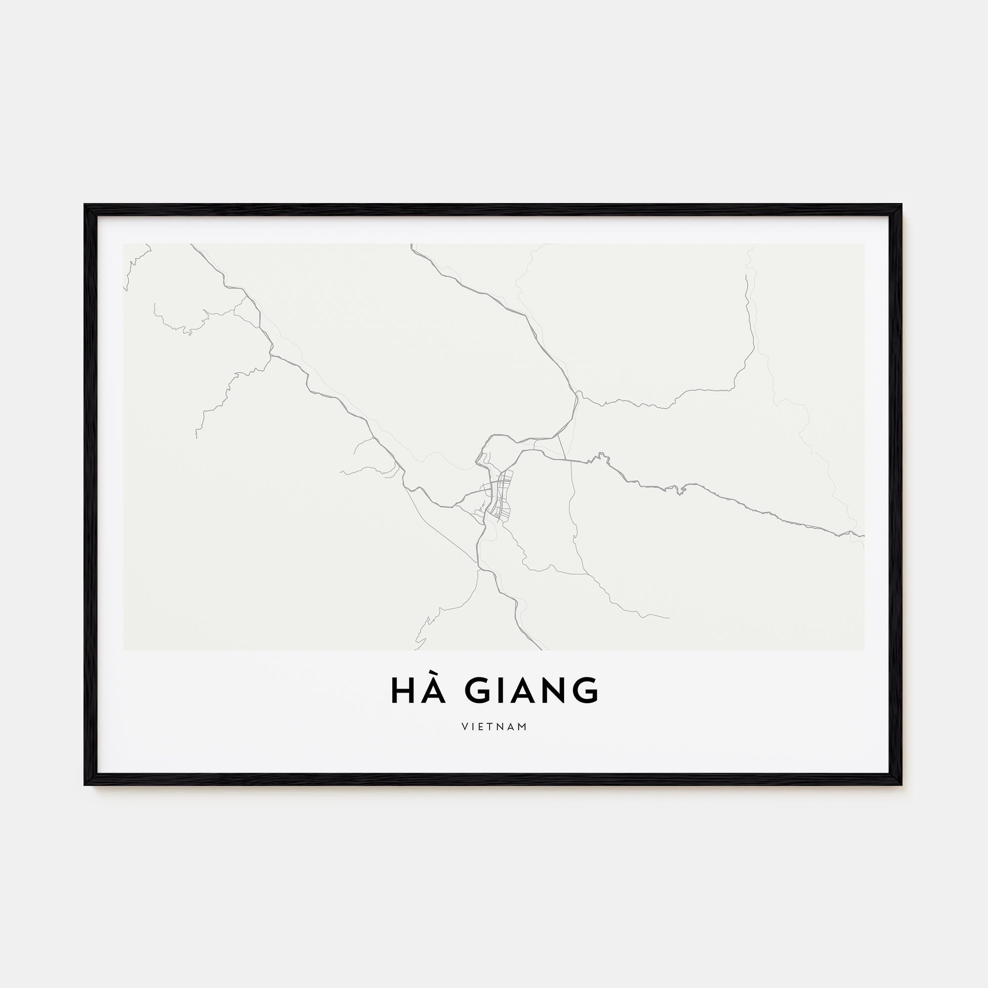 Ha Giang Map Landscape Poster