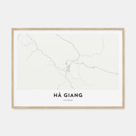 Ha Giang Map Landscape Poster
