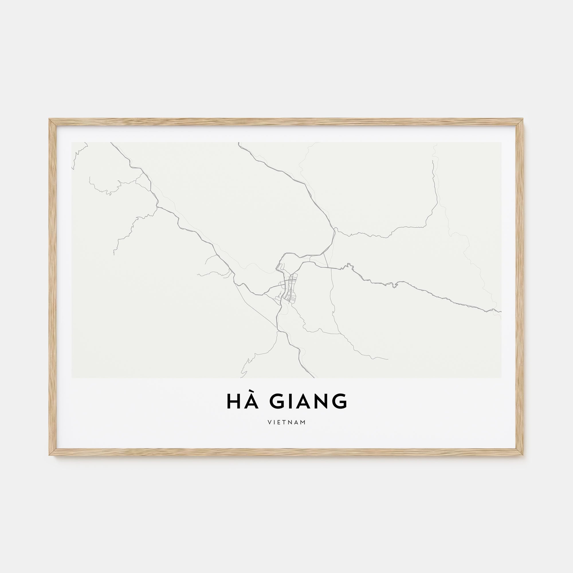 Ha Giang Map Landscape Poster
