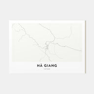 Ha Giang Map Landscape Poster