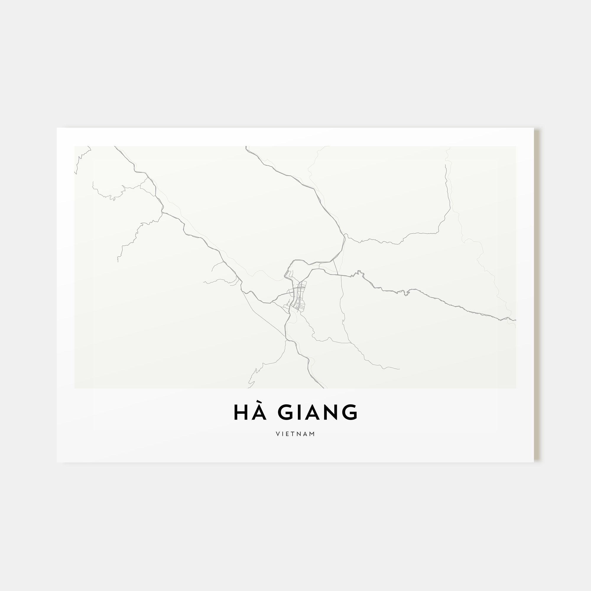 Ha Giang Map Landscape Poster