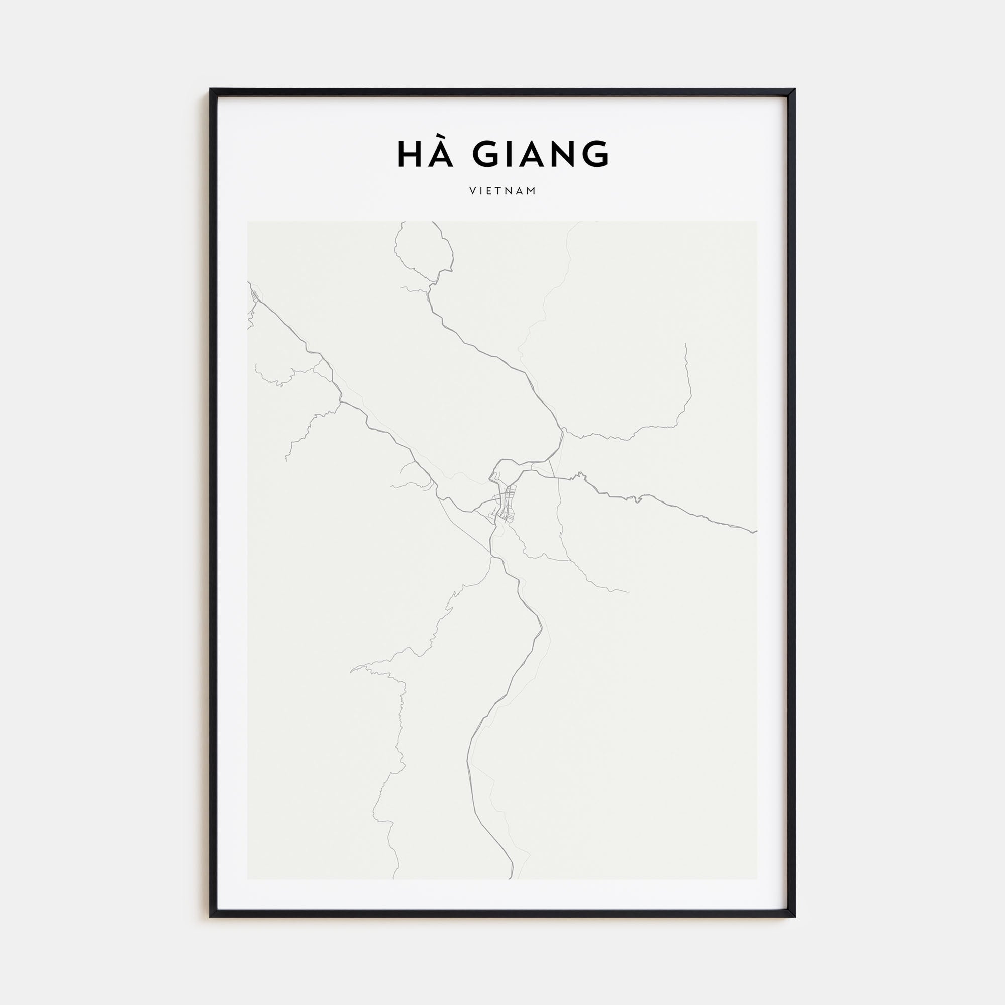 Ha Giang Map Portrait Poster