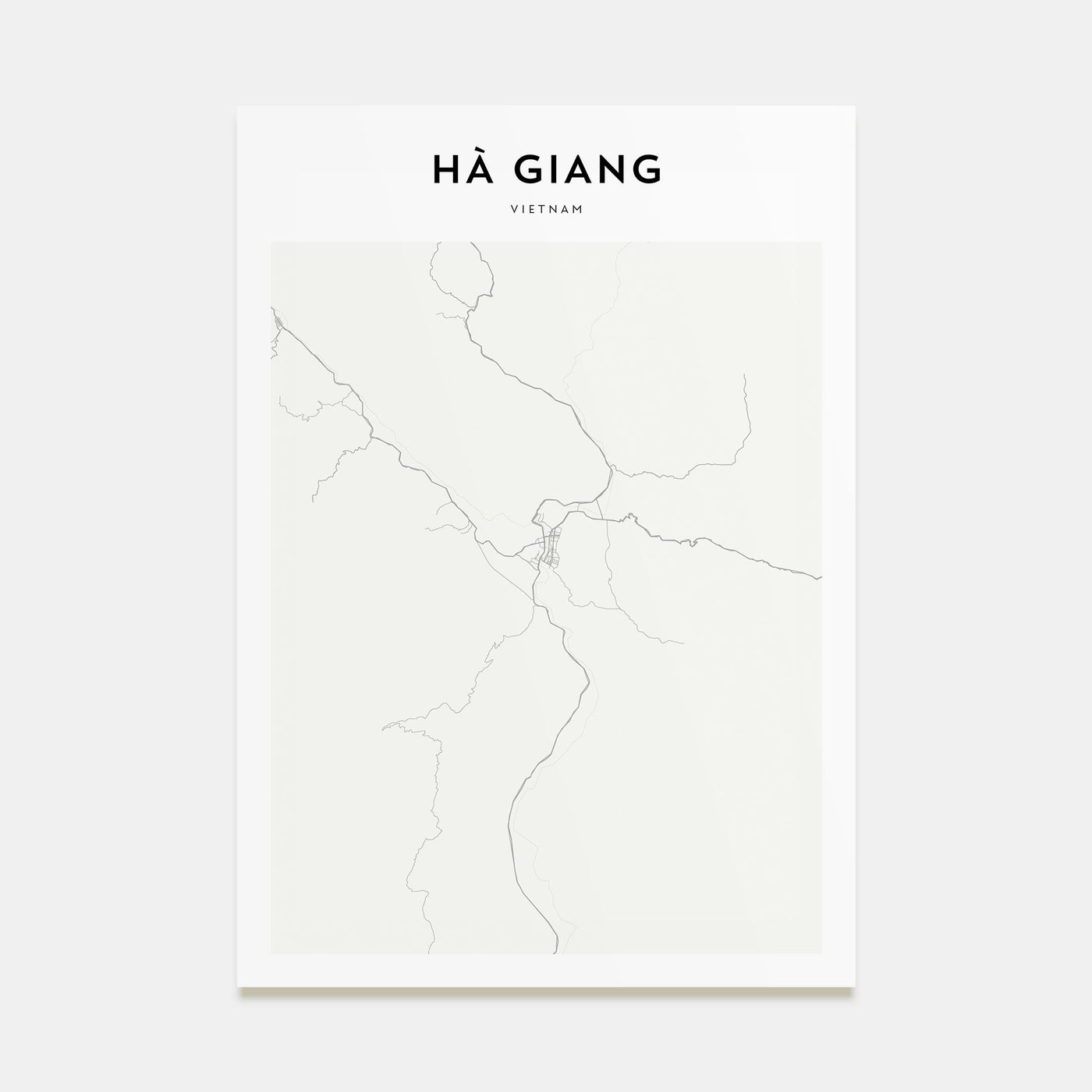 Ha Giang Map Portrait Poster