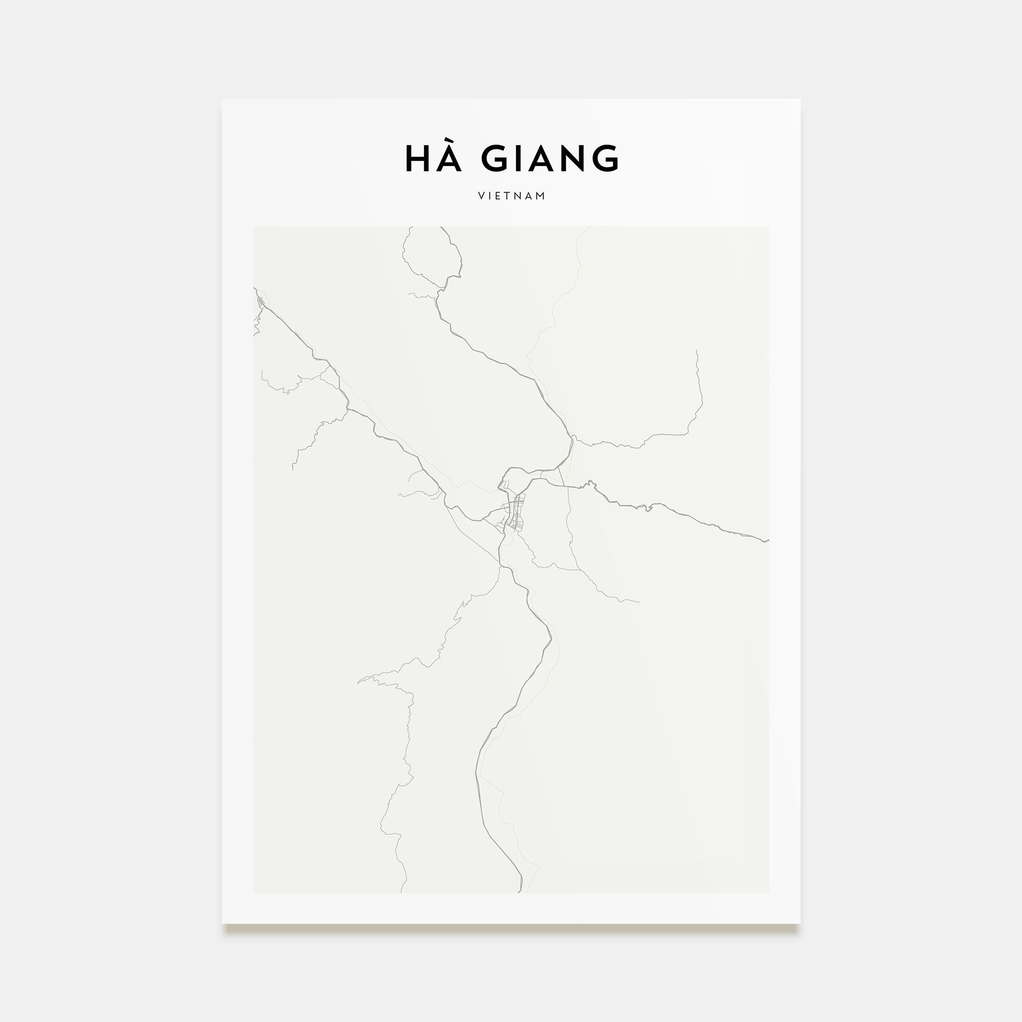 Ha Giang Map Portrait Poster