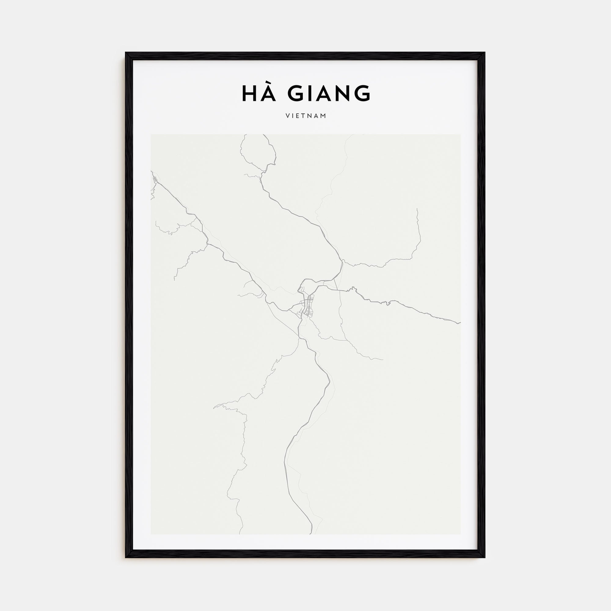 Ha Giang Map Portrait Poster