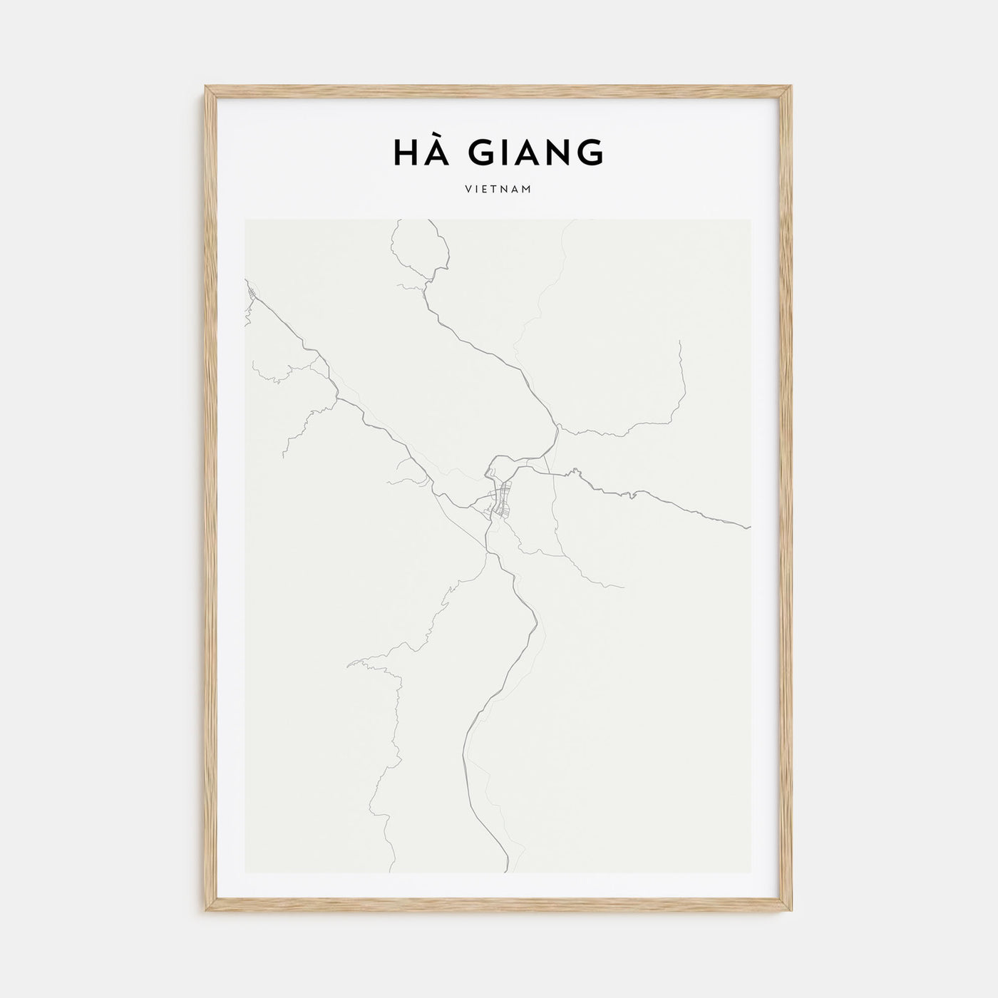 Ha Giang Map Portrait Poster