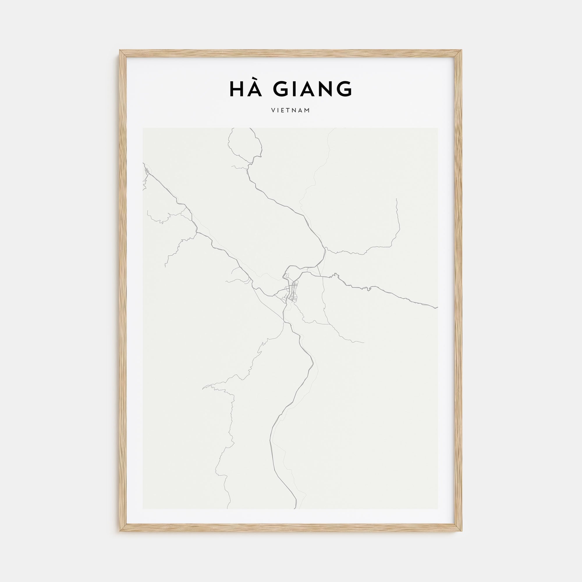 Ha Giang Map Portrait Poster