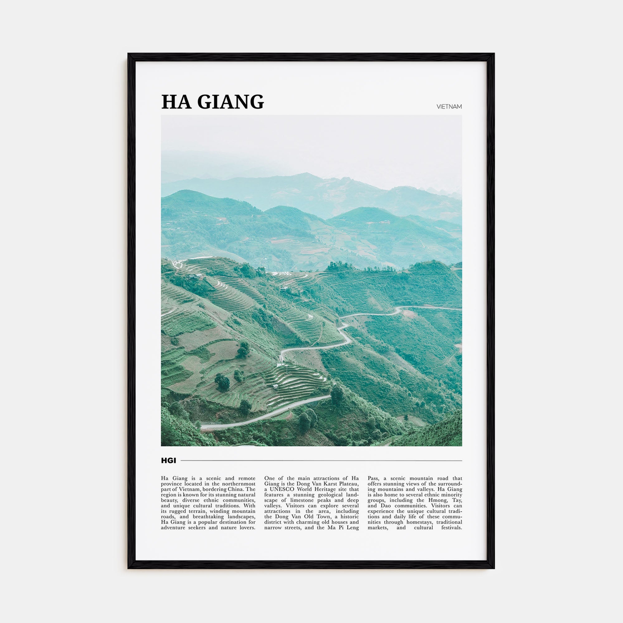 Ha Giang Travel Color Poster