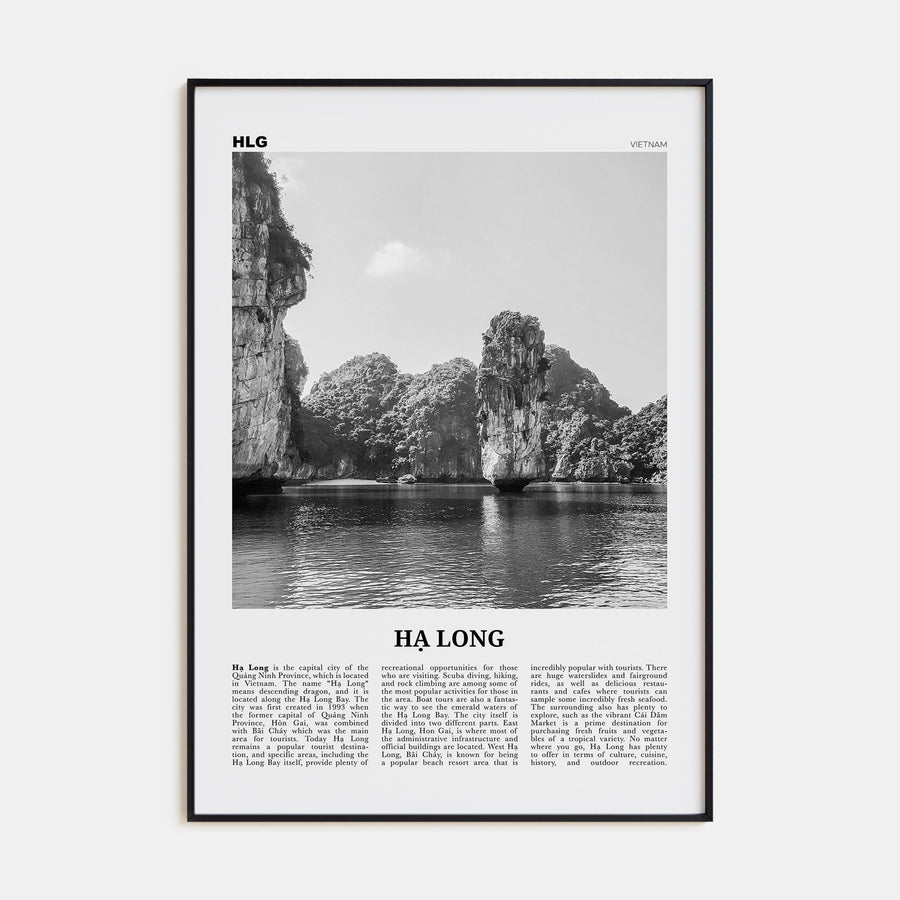 Ha Long Travel B&W Poster