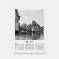 Ha Long Travel B&W Poster