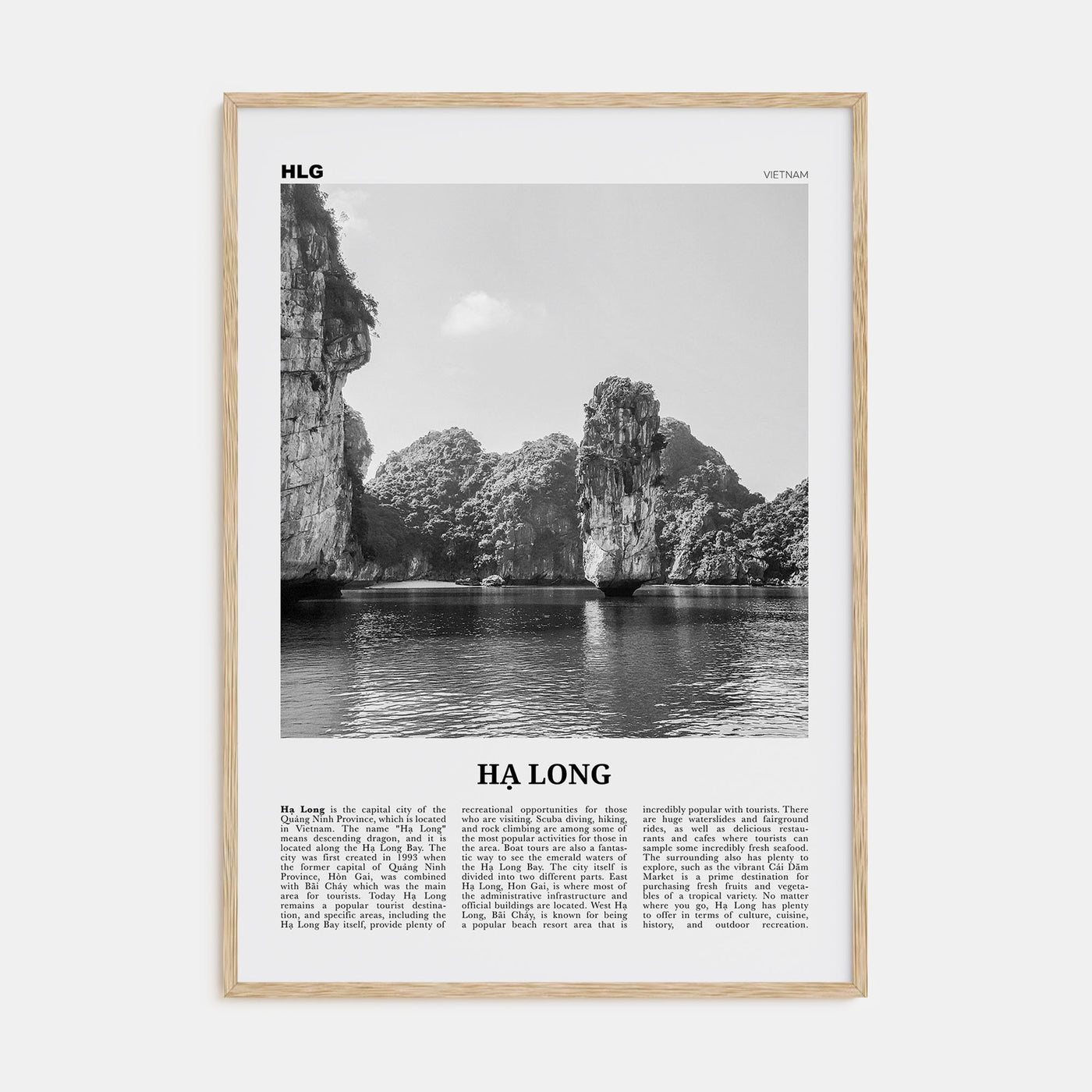 Ha Long Travel B&W Poster