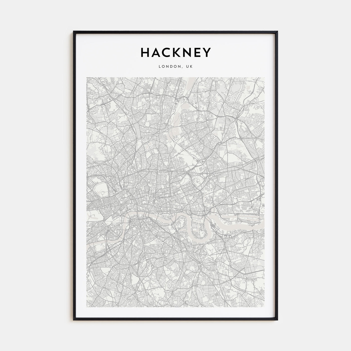 Hackney Map Portrait Poster