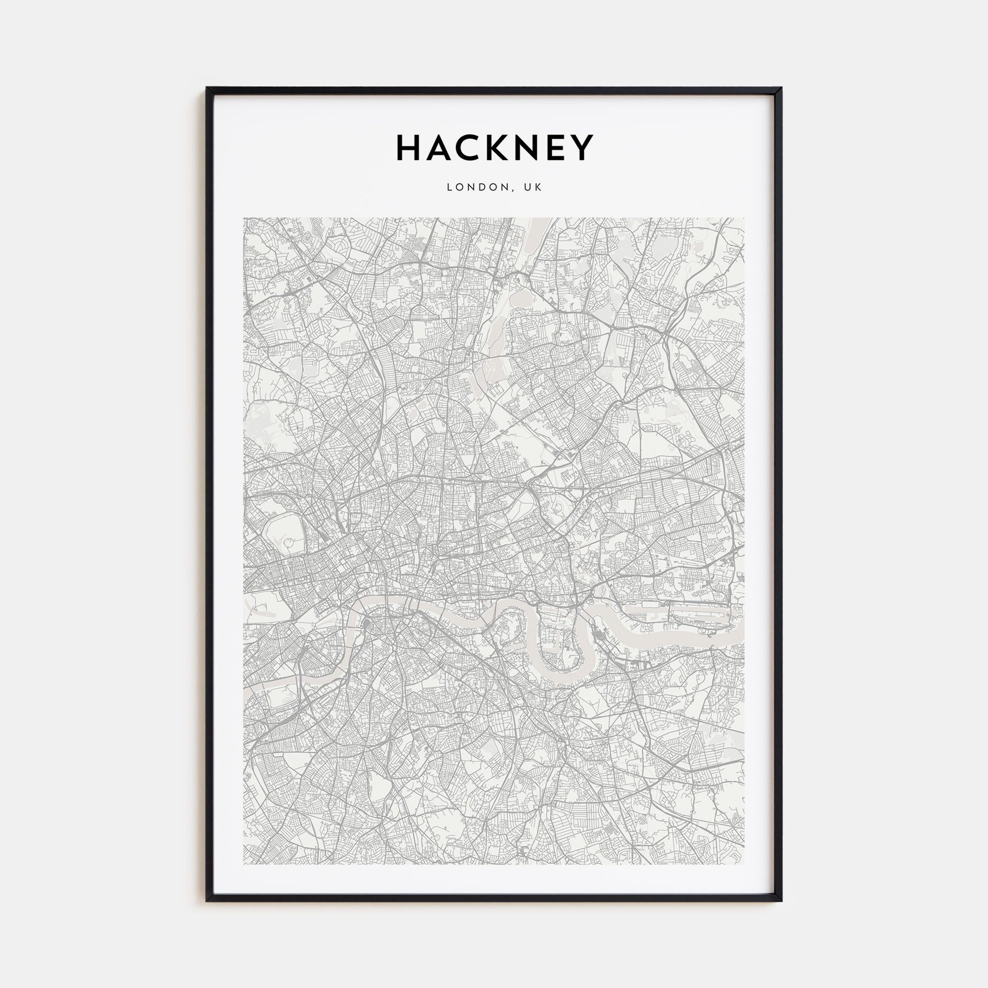 Hackney Map Portrait Poster