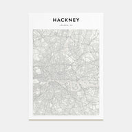 Hackney Map Portrait Poster