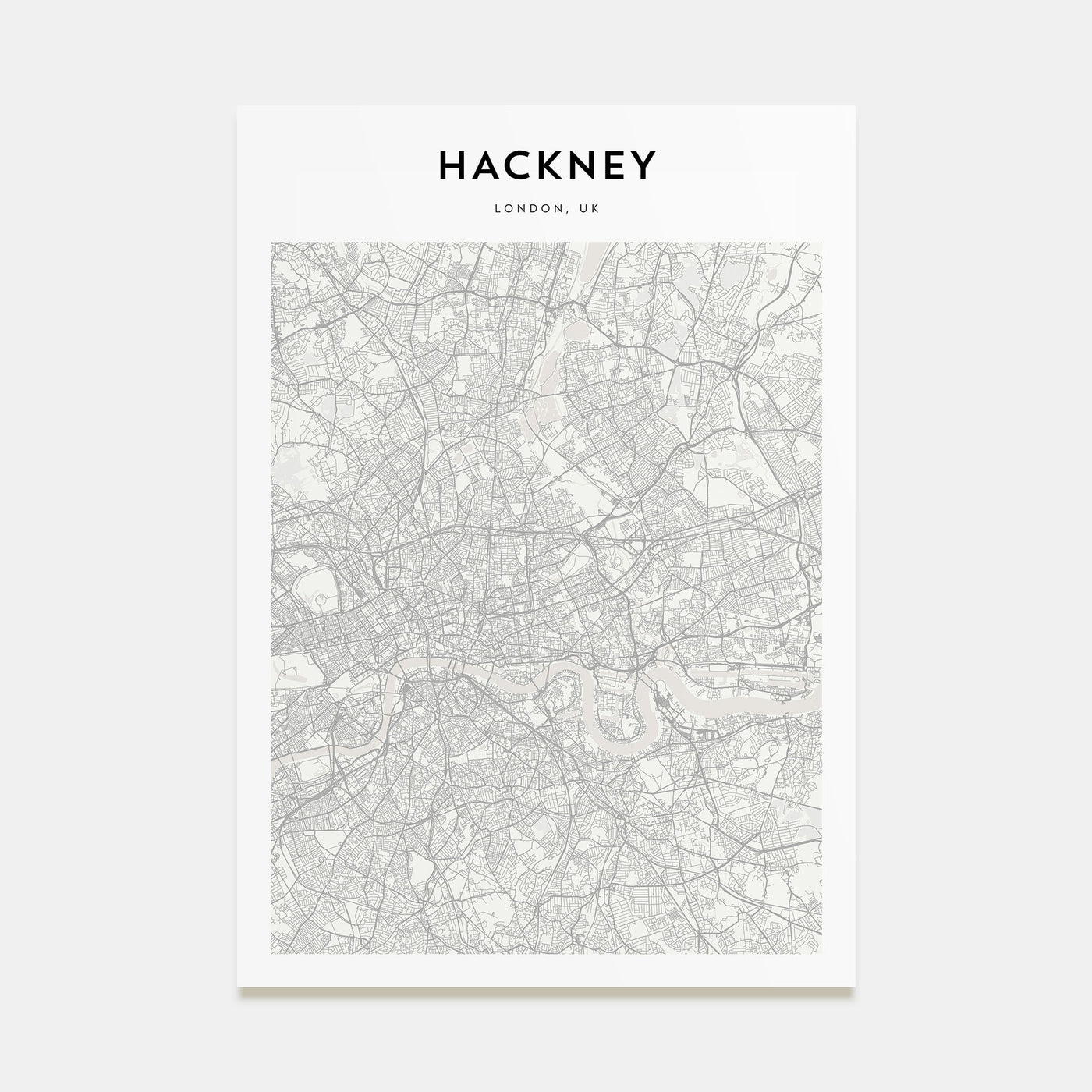 Hackney Map Portrait Poster