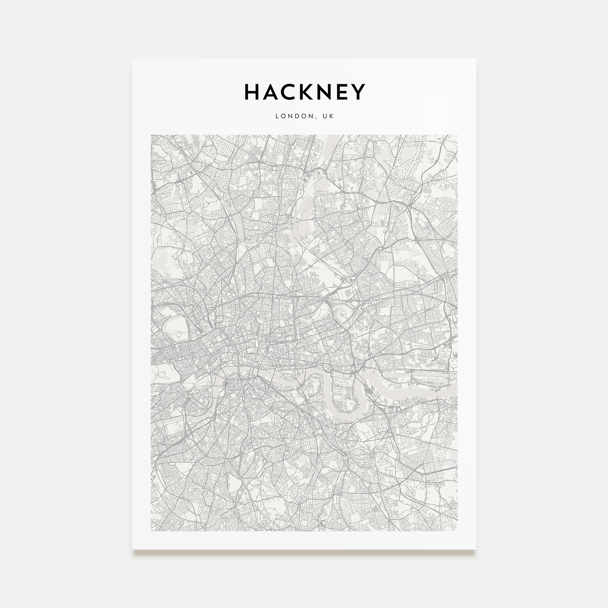 Hackney Map Portrait Poster