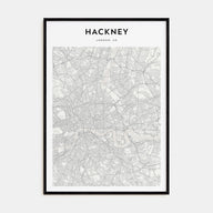 Hackney Map Portrait Poster
