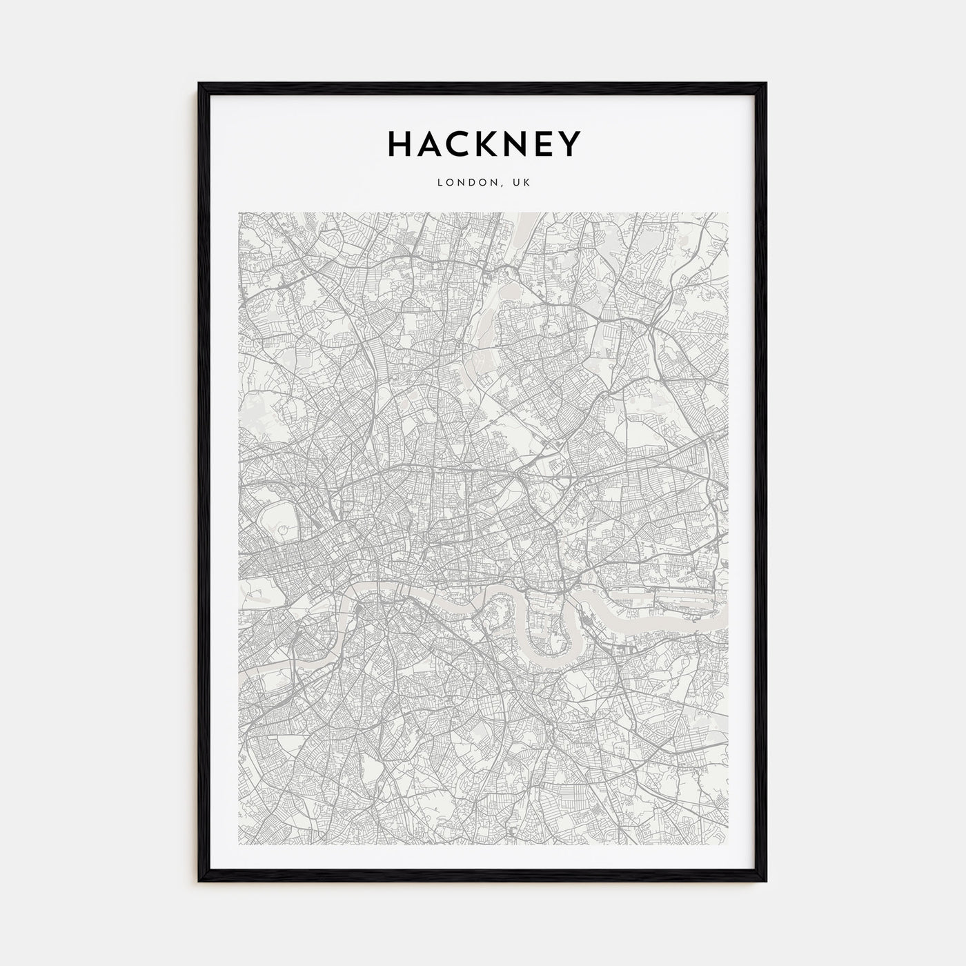 Hackney Map Portrait Poster