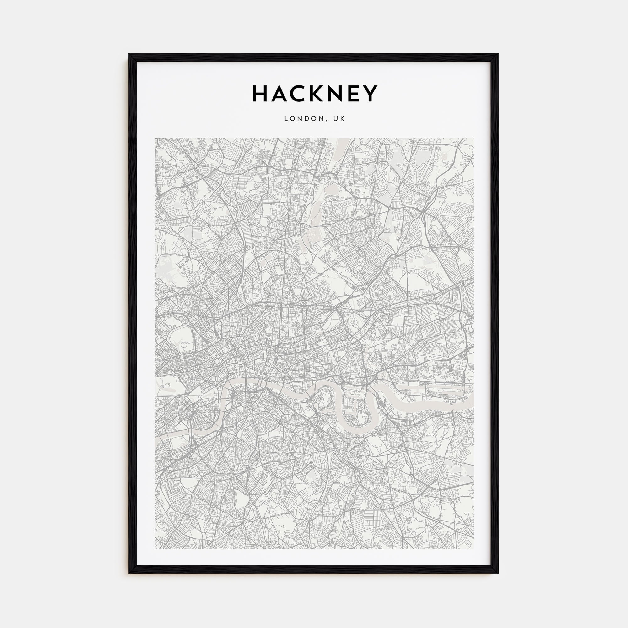 Hackney Map Portrait Poster