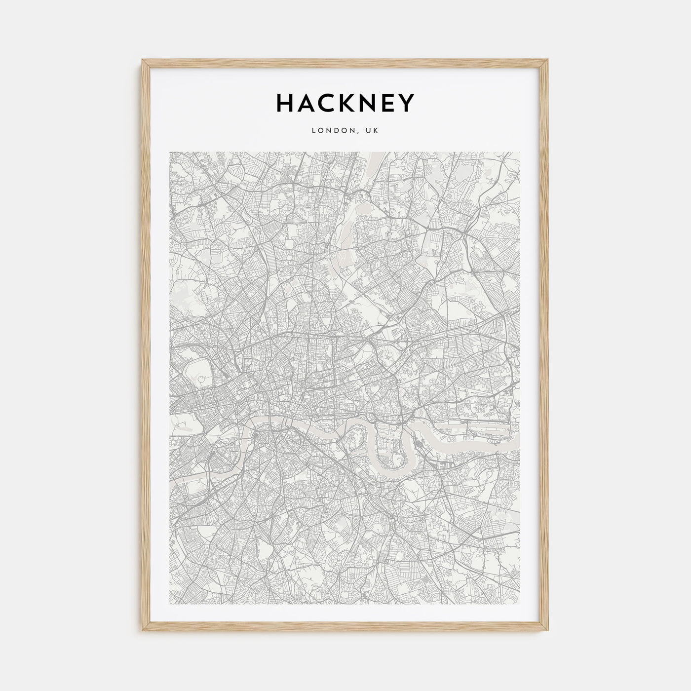Hackney Map Portrait Poster