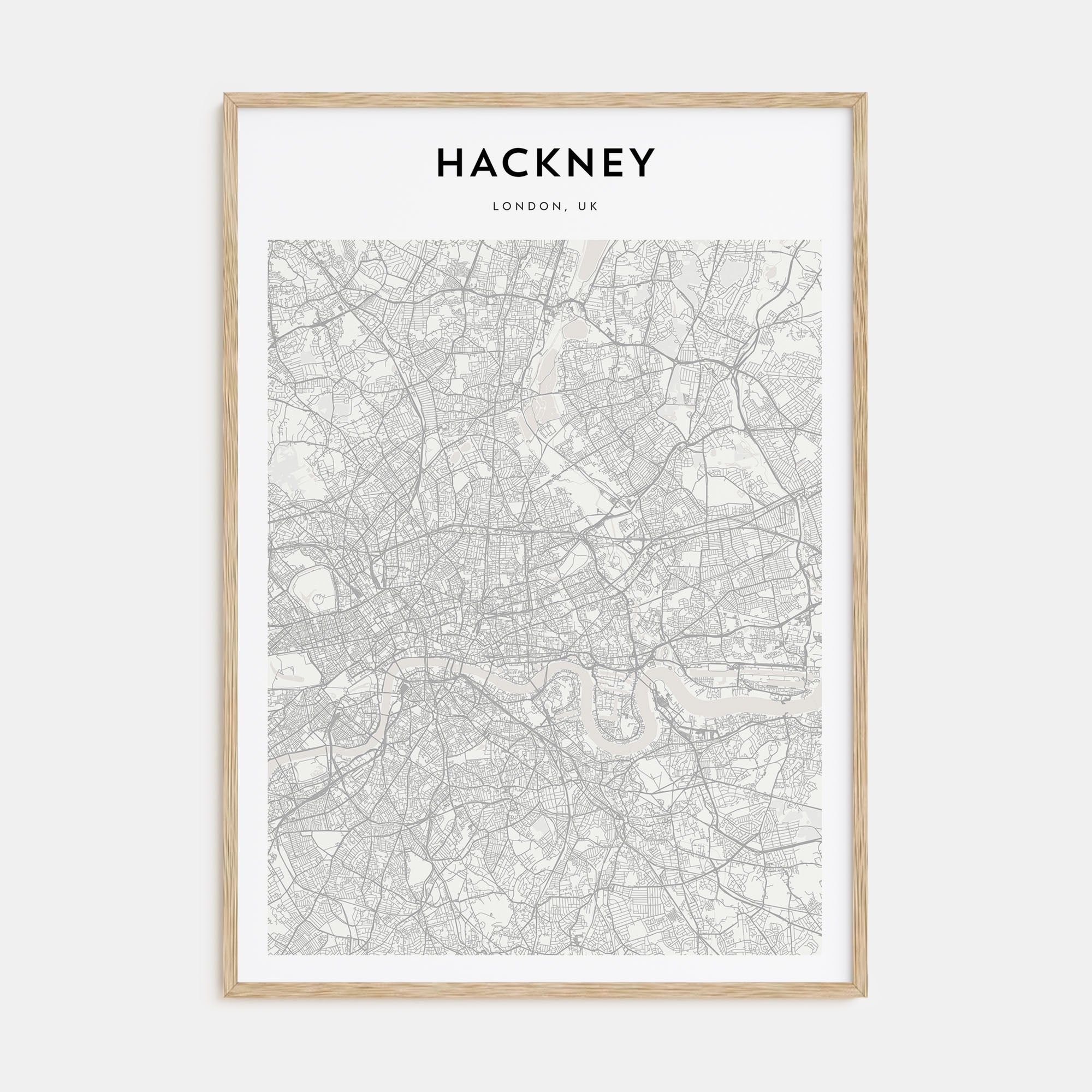 Hackney Map Portrait Poster