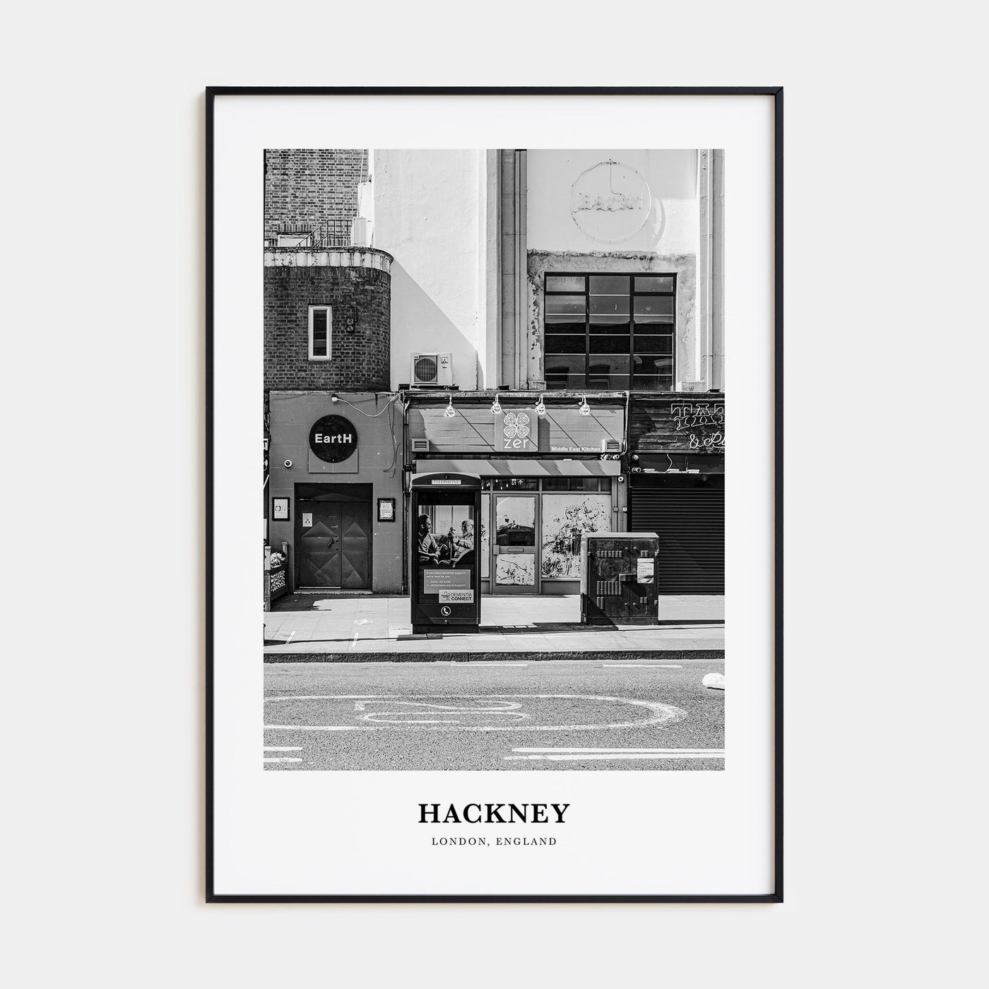 Hackney Portrait B&W Poster