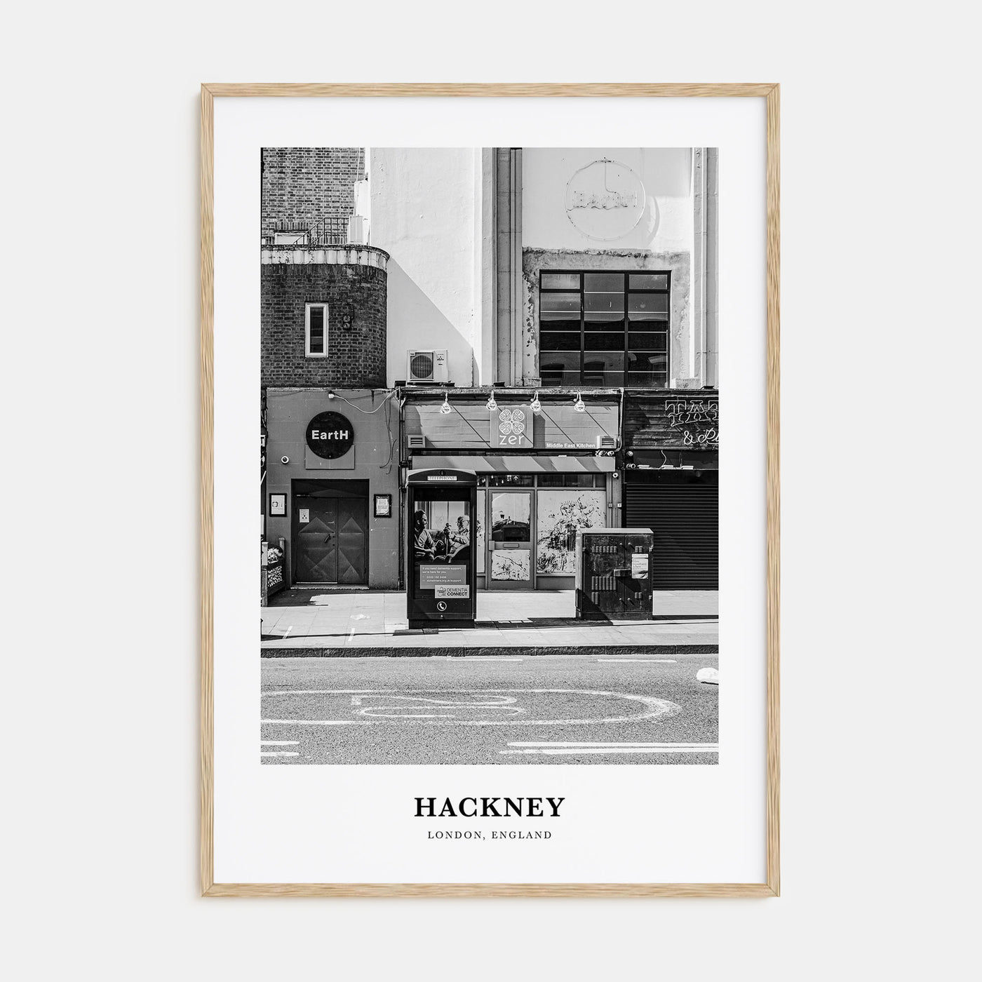 Hackney Portrait B&W Poster