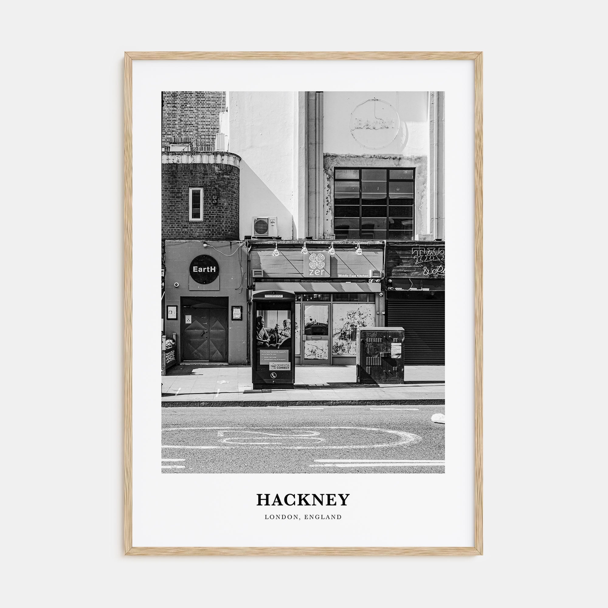 Hackney Portrait B&W Poster