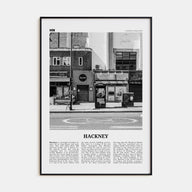 Hackney Travel B&W Poster