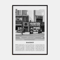 Hackney Travel B&W Poster