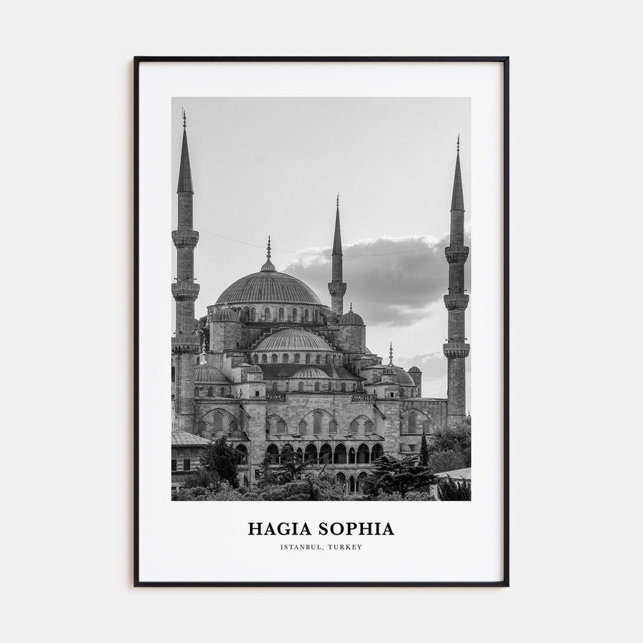 Hagia Sophia Portrait B&W Poster