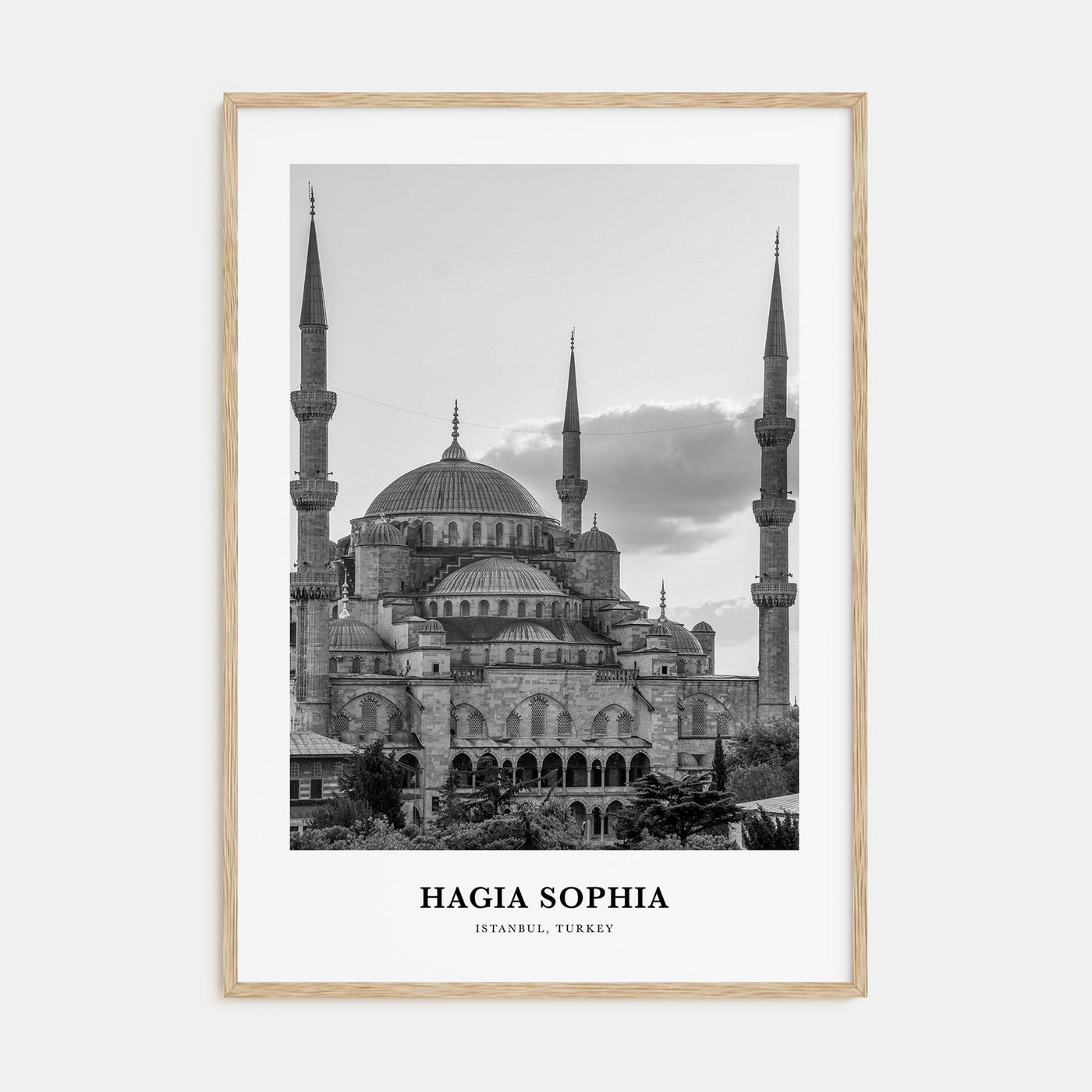 Hagia Sophia Portrait B&W Poster